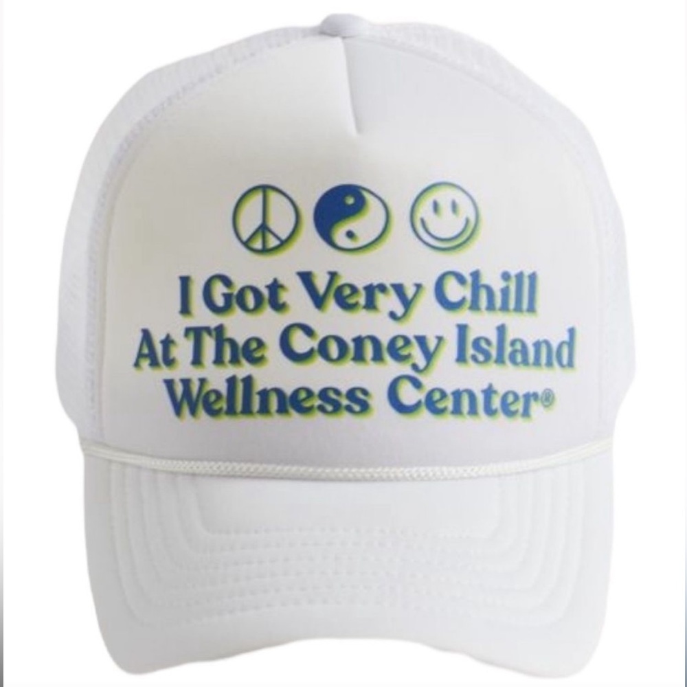 NWT Coney Island Picnic  Wellness Center White Trucker Hat